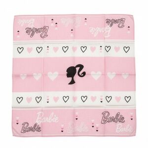 New❤️Barbie Pink and White handkerchief ❤️Made in Japan
